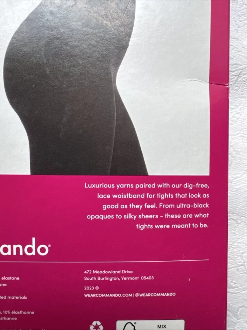 Commando The Sexy Ultimate Opaque Tights H70T3 Black M Medium High Lace NEW $46